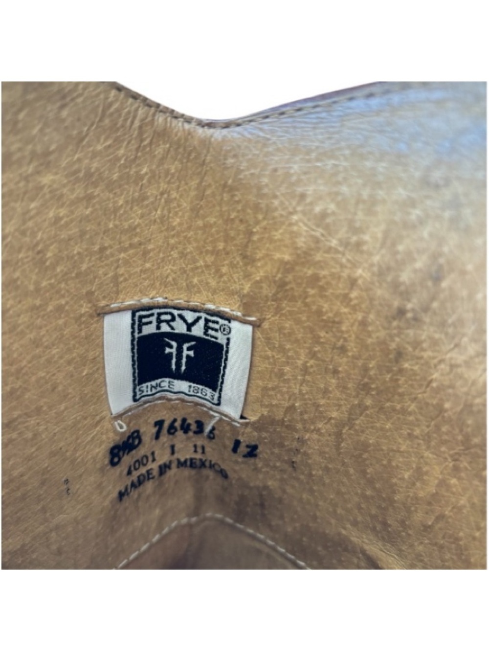Frye Melissa Logo Black Brown Tall Leather Riding Boots Size 8.5 - Picture 10 of 14
